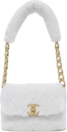 Chanel Pre-owned Vintage Shoulder Bag - Dames - Vintage Handtas - Wit - ONE Size - Leer - Vintage