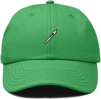 Dalix Paint Brush Dad Cap in Kelly Green at Nordstrom