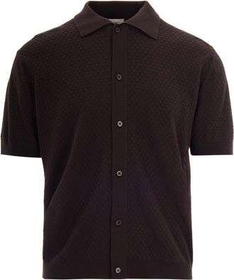 Paolo Pecora Brown Knit Polo Shirt
