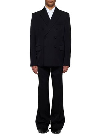 Gucci Mens Black Wool Suit Suits