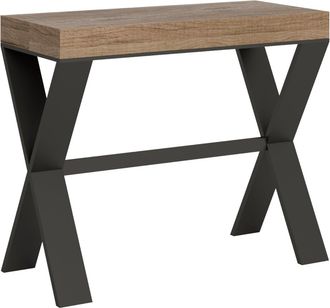 Itamoby Consolle Allungabile 90x40/190 Cm Xenia Small Premium Abete Tinto Telaio Antracite