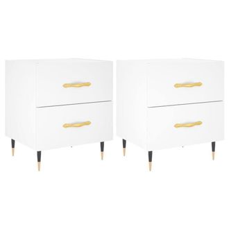 Berkfield Home Bedside Cabinets 2 pcs White 40x35x47.5 cm Engineered Wood