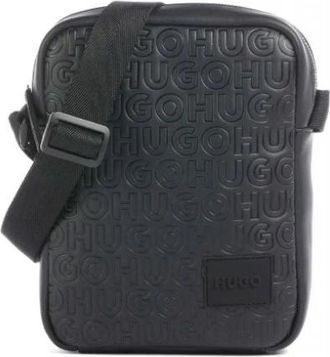 HUGO BOSS Ethon 2.0 Zip - Heren - Schoudertassen - Zwart - ONE Size - Leer - Tassen