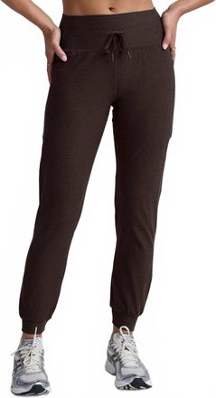 Beyond Yoga Spacedye Go Pocket Jogger In Dark Chocolate Heather