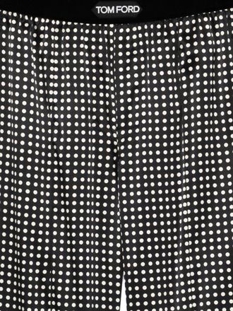 Tom Ford Mens Trousers Silk Black-Cream
