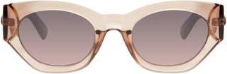 Kurt Geiger 52mm Cat Eye Sunglasses in Sand Crystal at Nordstrom Rack