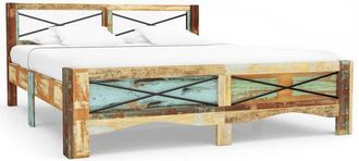 vidaXL Vidaxl - Estructura De Cama De Madera Maciza Reciclada 140x200 Cm