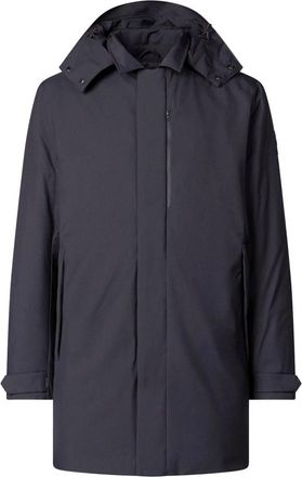 Save The Duck Gewatteerde jas met capuchon - Heren - Parka Jassen - Blauw - 3XL - Wol - Jassen