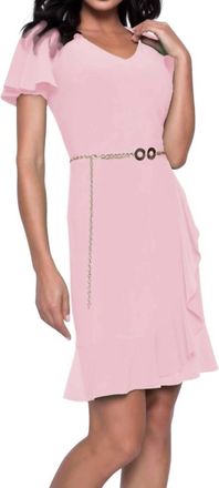 Frank Lyman Design Robe Dress In Blush