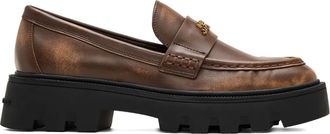 Marc Jacobs Mocassini con placca logo - Marrone