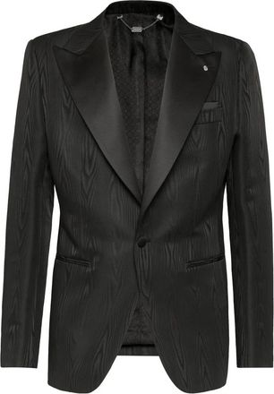 Billionaire Boys Club Blazer Super Slim Fit Marmer - Heren - Blazers - Zwart - L - Polyester - Jassen