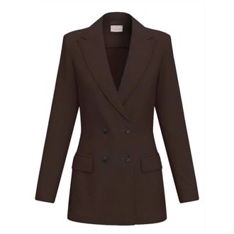 Marella Emmtavola Blazer - Jackets - Mujer - Marr&oacute;n - XL