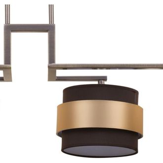 Fabrilamp Lampara 4aa Bremen Cuero/marron-oro 4xe14 Regx92x25 Cm