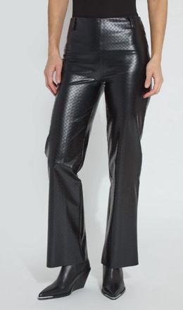Lyss&eacute; Amara Straight Flare Pant In Black Wicker Texture