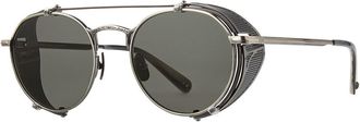 Garrett Leight OCAMPO SUN BGM-BA/SFG15 Mens Sunglasses Gunmetal Size 49