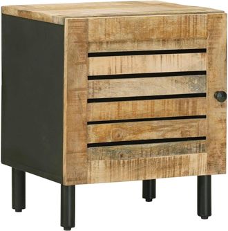 vidaXL Mesita De Noche Natural 40 X 33 X 46 Cm Madera De Mango Maciza Vidaxl