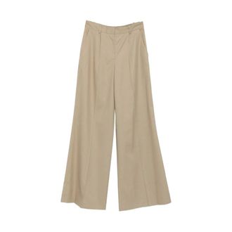 Iro Wide Trousers, female, Beige, 2XS, Taupe Beige Dart High Waist Trousers