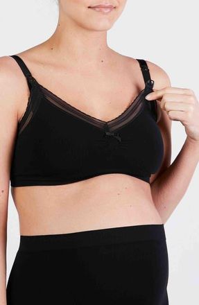 Cache Coeur Milk Maternity and nursing seamless bra in Black at Nordstrom, Size Xx-Large