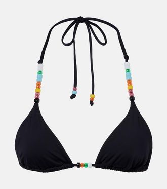 Staud Lido beaded bikini top