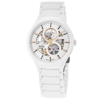 Rado TRUE Round Automatic Open Heart White Dial Ceramic Unisex Watch R27115012