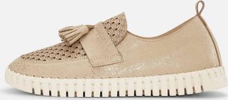 Ilse Jacobsen Womens Tulip Tassel Loafer In Platin