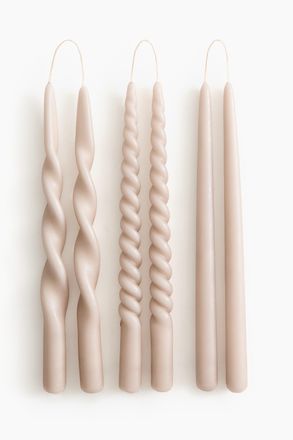 H&M 6er-Pack Konische Kerzen - Beige