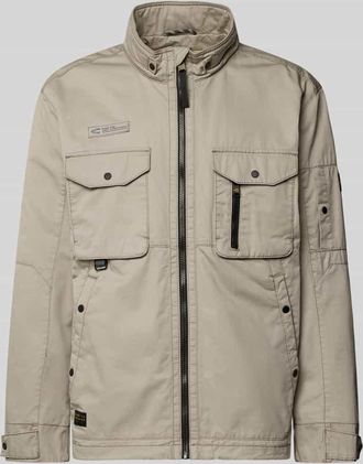 Camel Active Jacke aus reiner Baumwolle mit Brusttaschen in Beige, Gr&ouml;&szlig;e 48
