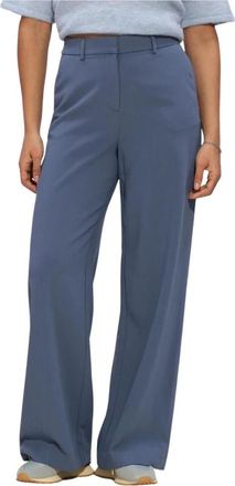 Moss Copenhagen Michelle HW Wide Pants - Dames - Wijde Broeken - Blauw - XS - Broeken