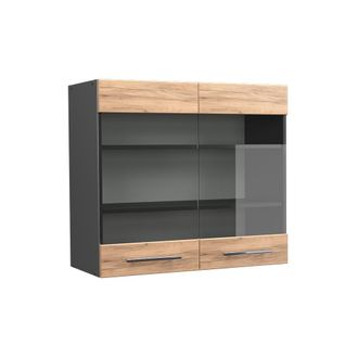 Vicco Mobile Da Cucina In Vetro Fame-line, Quercia Dorata, 80 Cm