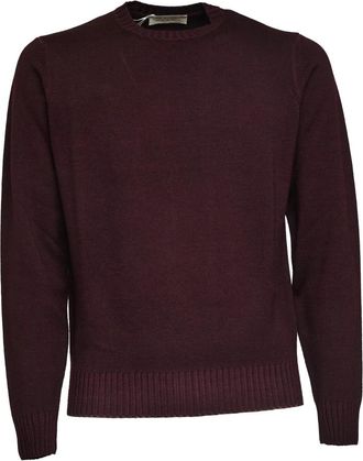 FILIPPO DE LAURENTIIS Trui met ronde hals - Heren - Ronde hals truien - Rood - M - Wol - Truien & Vesten