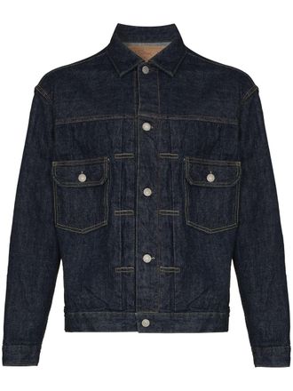 Orslow contrast-stitched denim jacket - men - Cotton - 2 - Blue