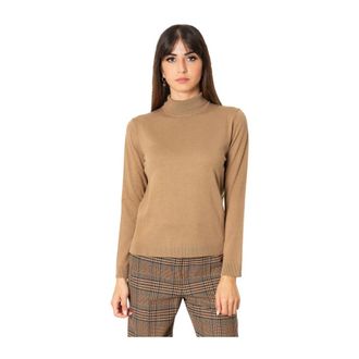 Max Mara Maglia a lupetto - Dames - Truien - Bruin - Maat: L Zijde