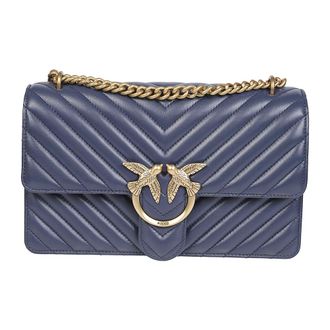 Pinko Shoulder Bags, female, Blue, ONE SIZE, Classic Love Bag One Chevron
