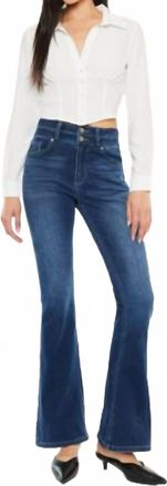 Kancan High Rise Skinny Bootcut Jeans In Medium Wash