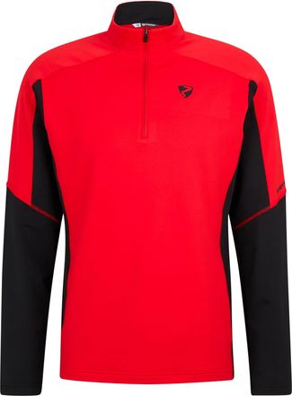 Ziener Sweatshirt ZIENER JIROTO-Z midlayer man, Herren, Gr. 46, rot, Obermaterial: 91% Polyester, 9% Elasthan; Obermaterial 2: 89% Polyester, 11% Elasthan, S