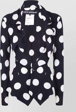 Junya Watanabe tailored cropped blazer jacket polka dots