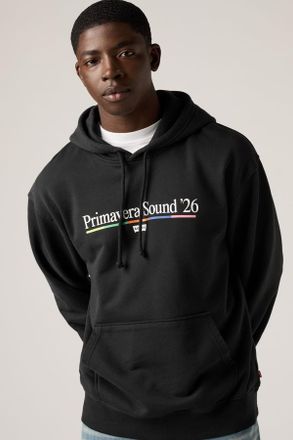 Levi's Relaxed Fit Graphic Hoodie - Hombre - 2XL - Negro / Primavera Sound 26 Jet Black