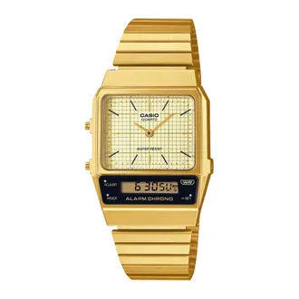 Casio Accessoires, unisex, Geel, ONE Size, Retro Analoog-Digitale Horloge