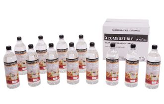 Purline Combustible Natural Aroma Canela 12 Botellas 1l Liq-12canela