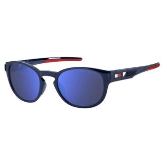 Tommy Hilfiger Sunglasses, male, Blue, ONE SIZE, Round Acetate Sunglasses
