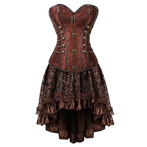 KUOSE Moulin Rouge Princesse Dentelle Lingerie Bustier Corset avec la Jupe S-6XL