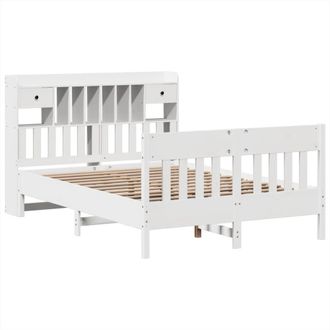 Berkfield Home Decorative Bed Frame without Mattress White 160x200 cm Solid Wood Pine
