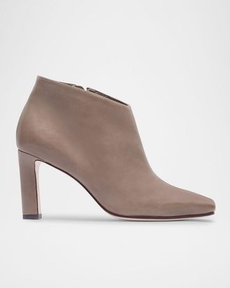 Bernardo Garden Leather Ankle Booties