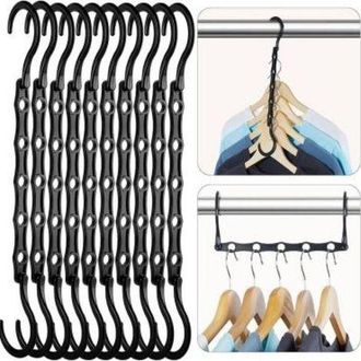 OEM Juego De 20 Perchas Negras Resistentes Para Organizaci&oacute;n De Armarios Y Almacenamiento De Ropa Pesada, Ideales Para Dormitorios, Casas, Autocaravanas Y