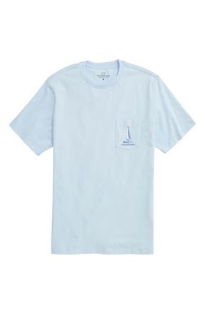 Vineyard Vines Sunset Regatta Scene Graphic T-Shirt in Rocks Blue at Nordstrom, Size Xx-Large