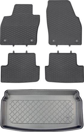 OEM Audi A1 Ii Gb Sportback Hatchback Desde 07.2018 Set - Alfombrillas De Goma Para Coche + Alfombrilla Para Maletero