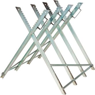 TecTake Caballete para serrar troncos de madera modelo 1 metal gris