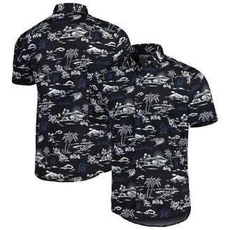 Reyn Spooner Mens Reyn Spooner Black Miami Marlins Kekai Performance Button-Up Shirt at Nordstrom, Size X-Large