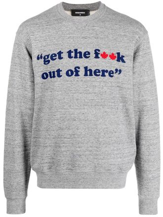 Dsquared2 Sweater met tekst - Grijs