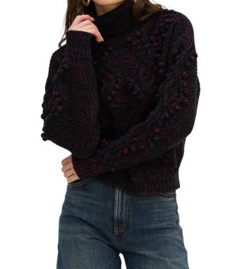Allison New York Daphne Sweater In Black And Burgundy